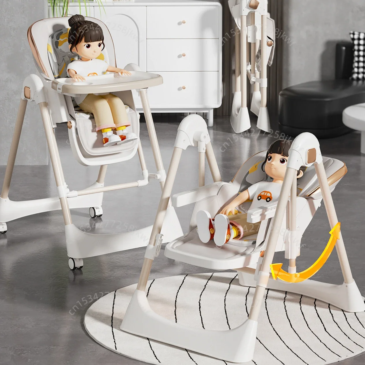 Baby Food Table - Two-in-one Baby Dining Chair Baby Rocking