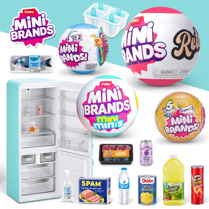 Baby Food Toy - ZURU MINI BRANDS Realistic Miniature Refrigerator