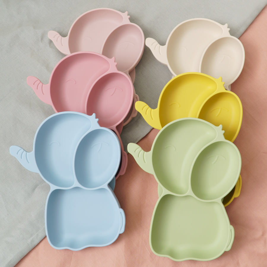Baby Food Table - 1PCS Baby Silicone Dining Dishes Plate