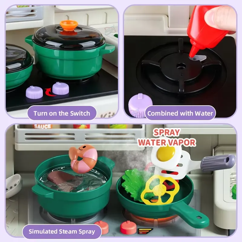 90cm Large Pretend Play Kitche - Baby Food Toy ulasan dan harga