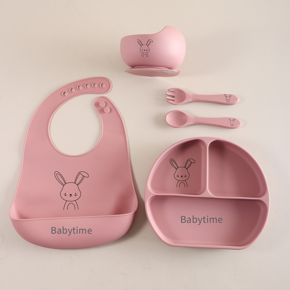5pcs Bunny Baby Utensils Set,  - Baby Food Weaning ulasan dan harga