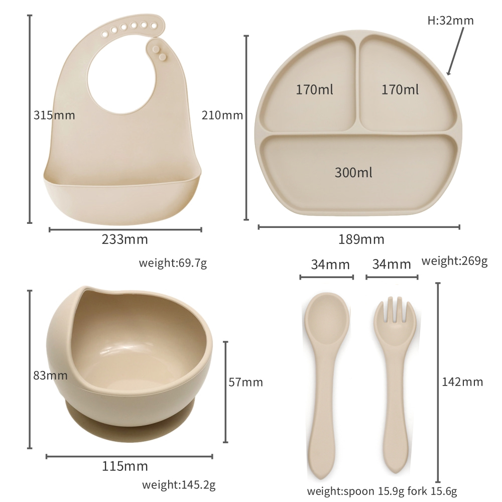 5pcs Bunny Baby Utensils Set,  - Baby Food Weaning ulasan dan harga