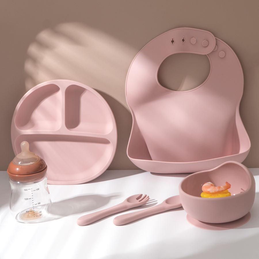 5Pcs Baby Silicone Feeding Set - Baby Food Table ulasan dan harga