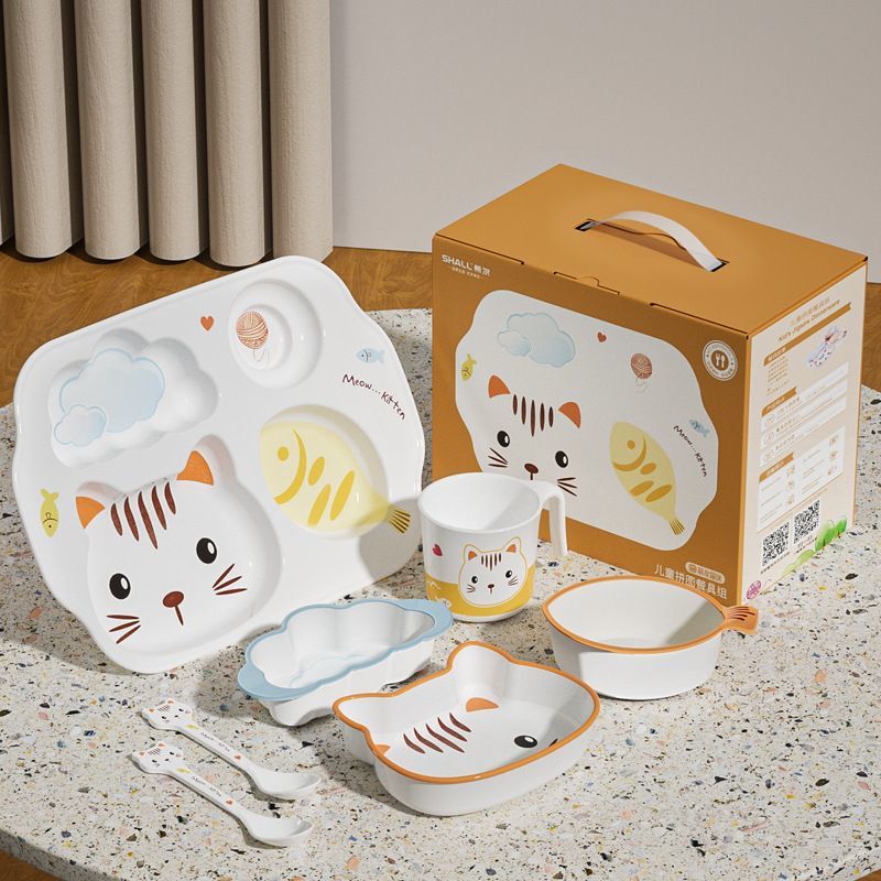 Cartoon Kitten Children's Tabl - Baby Food Kitten ulasan dan harga