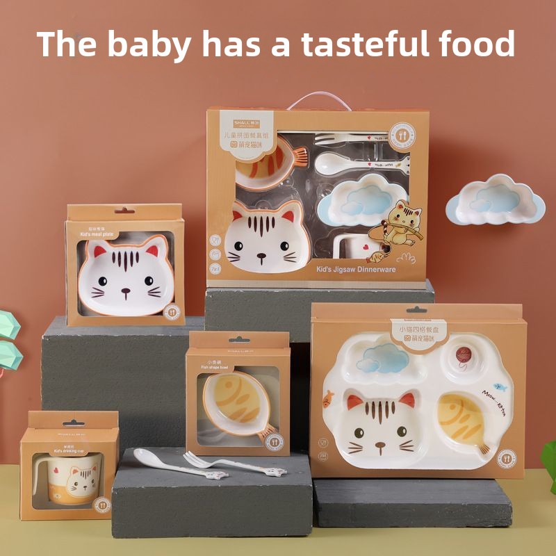 Cartoon Kitten Children's Tabl - Baby Food Kitten ulasan dan harga