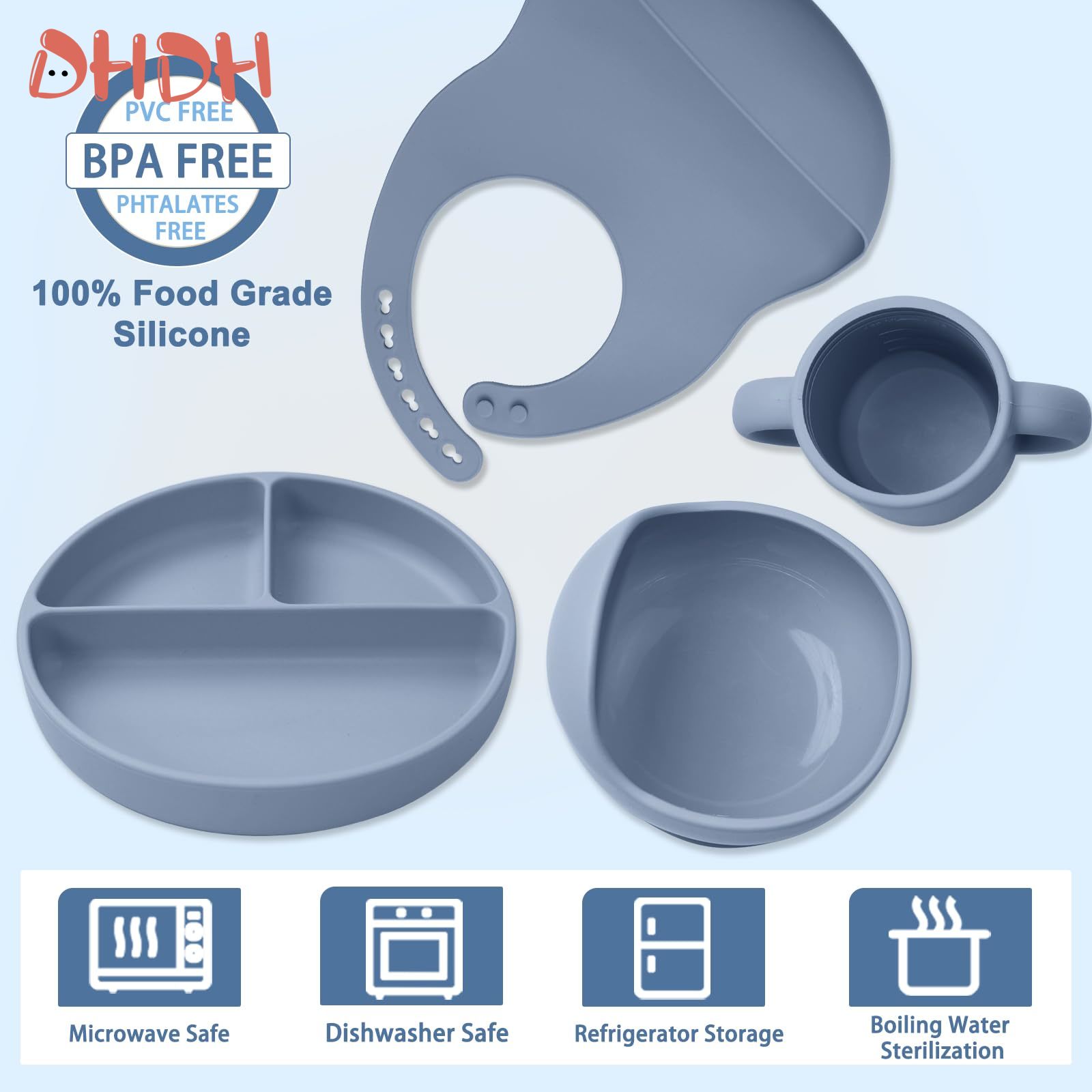 Silicone Baby Feeding Set Tabl - Baby Food Weaning ulasan dan harga