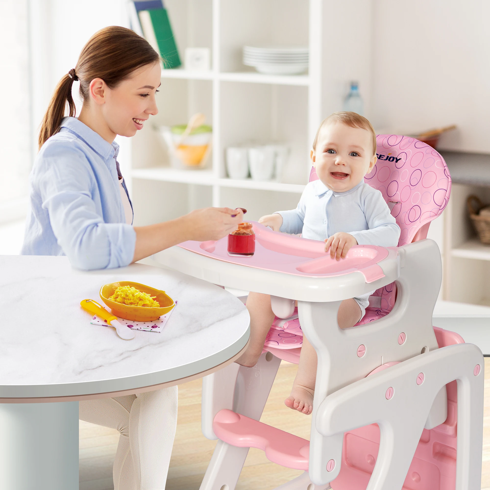Baby Growth Chair - Convertibl - Baby Food Table ulasan dan harga