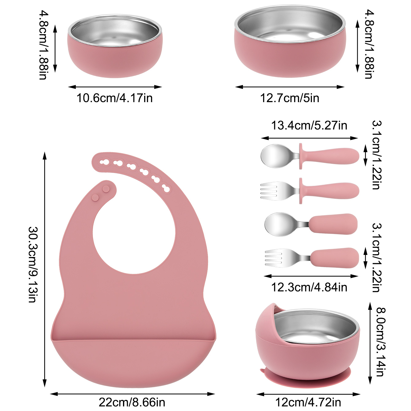 8PCS Baby Feeding Set Stainles - Baby Food Weaning ulasan dan harga